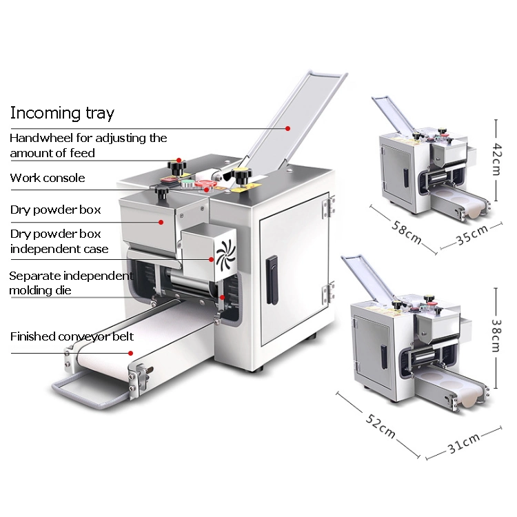 Cheap Automatic Canai Making Machine Tortilla Press Dumpling Skin Making Machine Best Price of Automatic Roti Maker Dumpling Skin Machine Dumpling Presser