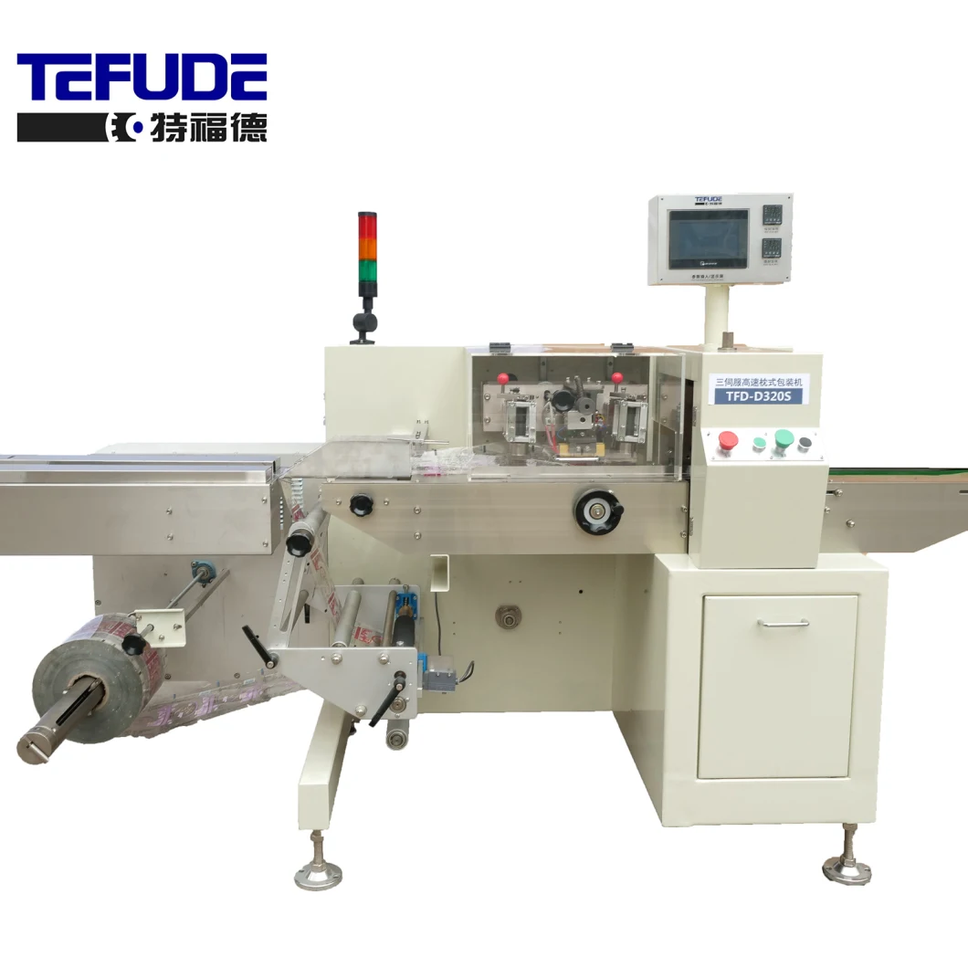 Tefude Pillow Bag Horizontal High-Speed Pita Bread Packaging Machine Tortilla Flow Wrapping Machine