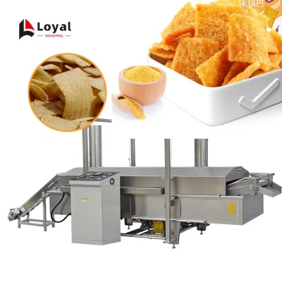 Linea di lavorazione degli snack di patatine fritte di pellet fritte nel grasso bollente di alta qualità / Macchina per la produzione di snack di farina di frumento